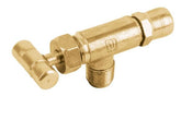 Valula horizontal para gas con maneral de laton de 1/8"+
